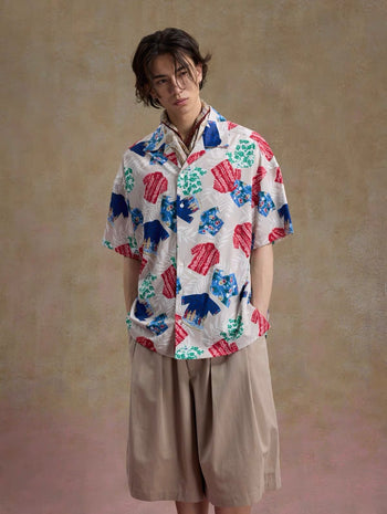 Unlimited Mote - Full Print Hawaiian Aloha Shirt - Beige