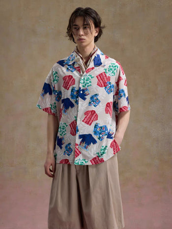 Unlimited Mote - Full Print Hawaiian Aloha Shirt - Beige