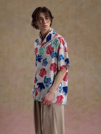 Unlimited Mote - Full Print Hawaiian Aloha Shirt - Beige
