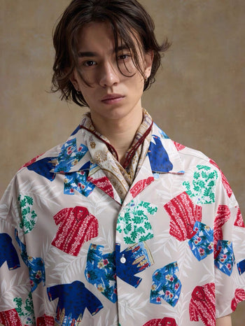 Unlimited Mote - Full Print Hawaiian Aloha Shirt - Beige