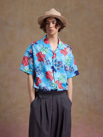 Unlimited Mote - Full Print Hawaiian Aloha Shirt - Blue