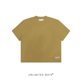 Unlimited Mote - ''Dust'' Bamboo Texture Tee - Mustard