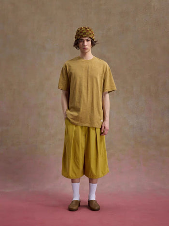 Unlimited Mote - ''Dust'' Bamboo Texture Tee - Mustard