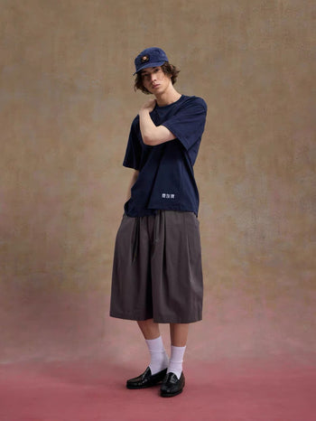 Unlimited Mote - ''Dust'' Bamboo Texture Tee - Navy