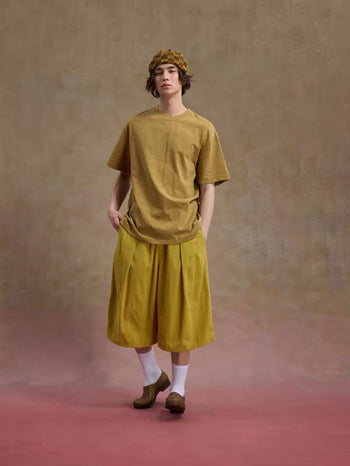 Unlimited Mote - ''Dust'' Bamboo Texture Tee - Mustard