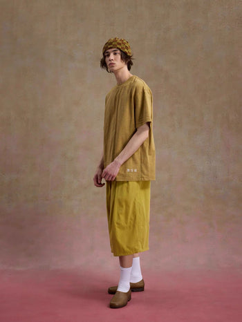 Unlimited Mote - ''Dust'' Bamboo Texture Tee - Mustard