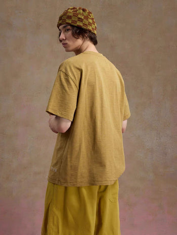 Unlimited Mote - ''Dust'' Bamboo Texture Tee - Mustard