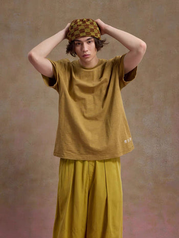 Unlimited Mote - ''Dust'' Bamboo Texture Tee - Mustard