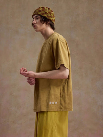 Unlimited Mote - ''Dust'' Bamboo Texture Tee - Mustard