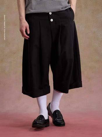 Unlimited Mote - Button Jorts - Black