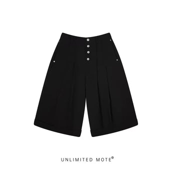 Unlimited Mote - Button Jorts - Black