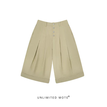 Unlimited Mote - Button Jorts - Khaki