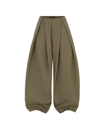 Melancholy - Lunar Pleated Wide Pants - Brown