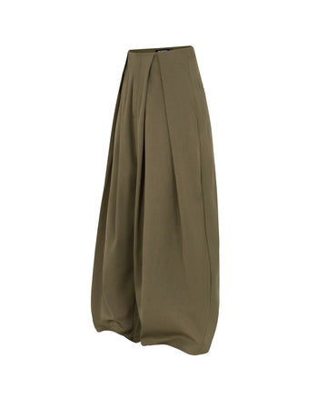 Melancholy - Lunar Pleated Wide Pants - Brown