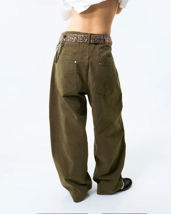 HdPc Less Fancy Pleated Pants - Olive
