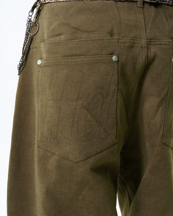 HdPc Less Fancy Pleated Pants - Olive