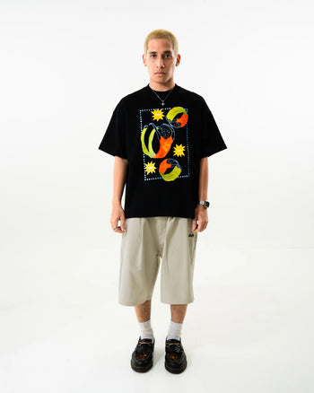HdPc Paper Human Tee - Black