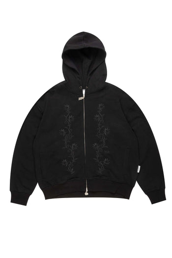 HdPc Vines Double Zipper Hoodies - Black