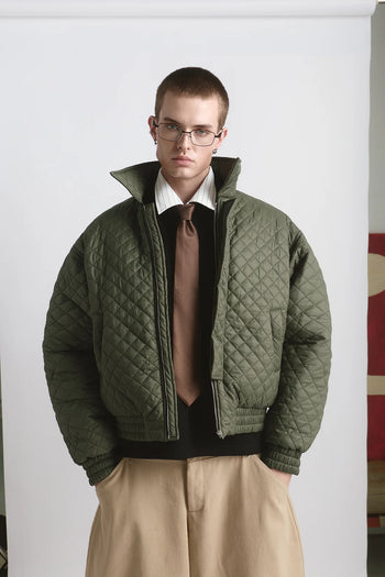 ISSEY - Padded Quilted Jacket - Olive