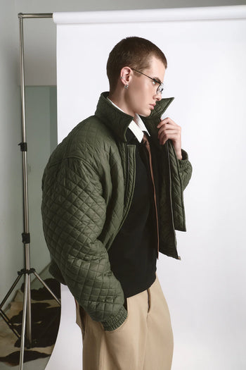 ISSEY - Padded Quilted Jacket - Olive