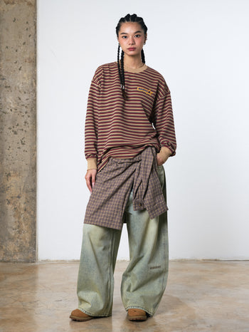 Against Lab -Stripe Star L/S Tee