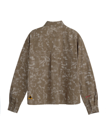 FTMD. Washed Plaid L/S Shirt - Khaki Olive