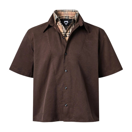 K.M.C - Pretencious Layered Mocha Shirt