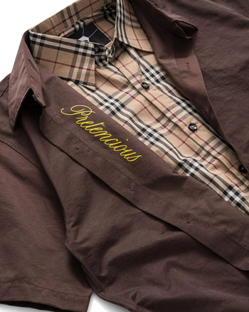 K.M.C - Pretencious Layered Mocha Shirt