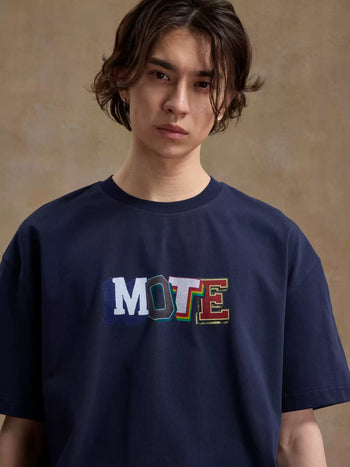 Unlimited Mote - IVY Newspaper Collage Tee – White