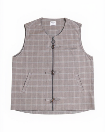 Unlimited Mote - Plaid Toggle Vest