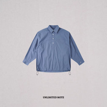 Unlimited Mote - Drawstring Pullover Shirt - Blue