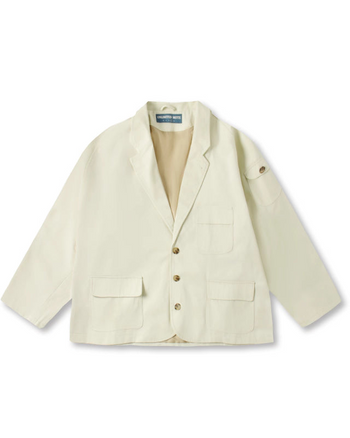 Unlimited Mote - Japanese Minimal  Blazer Jacket - White