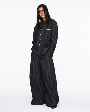 PUSHPUSH - Zenda Oversize Shirt - Black