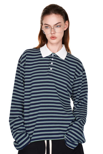 PUSHPUSH - Rugby Polo Shirt - Navy