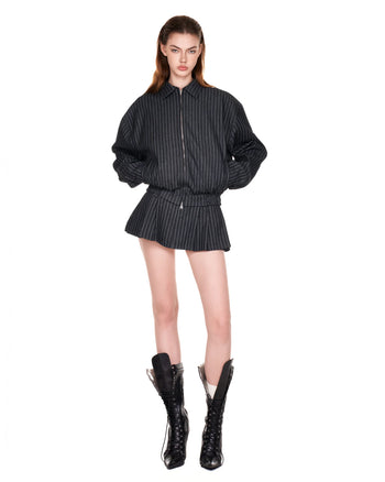 PUSHPUSH - Heritage Zip Jacket - Black Pinstripe