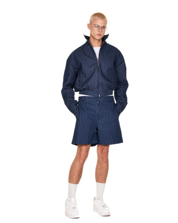 PUSHPUSH - Heritage Zip Jacket - Navy Pinstripe