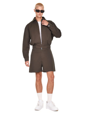 PUSHPUSH - Heritage Zip Jacket - Moss Brown