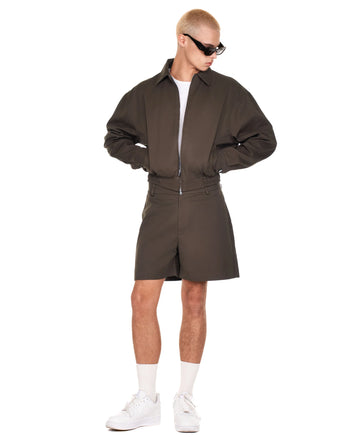 PUSHPUSH - Heritage Zip Jacket - Moss Brown