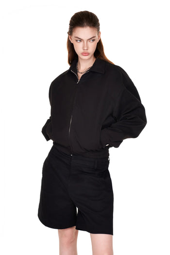 PUSHPUSH - Heritage Zip Jacket - Black Crimson Gingham