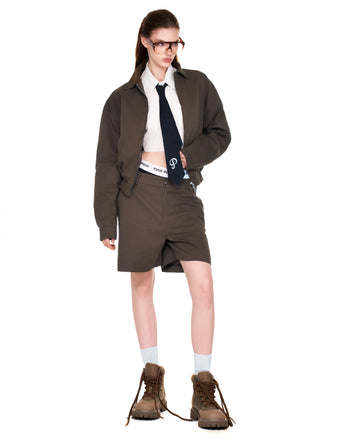 PUSHPUSH - Heritage Zip Jacket - Moss Brown