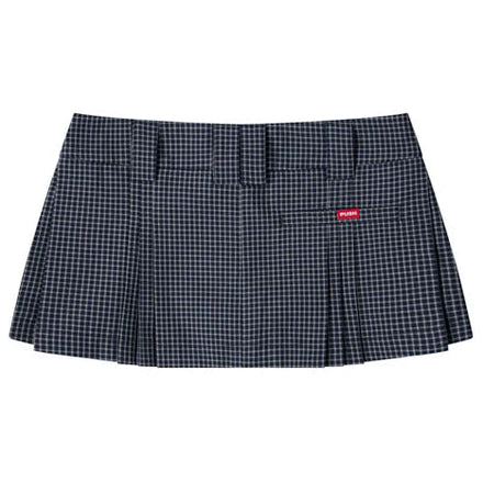 PP - Gingham Mini Skirt - Deep Navy
