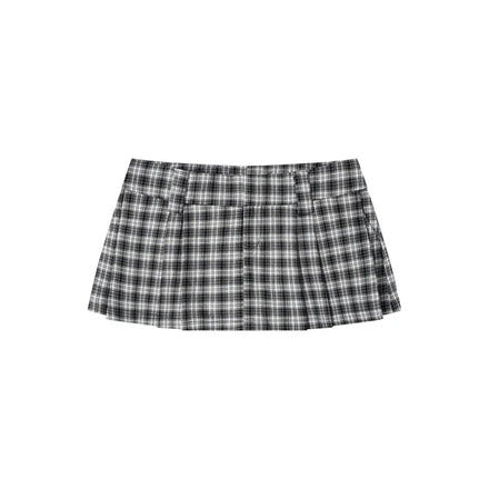 PP - Gingham Mini Skirt - Mono
