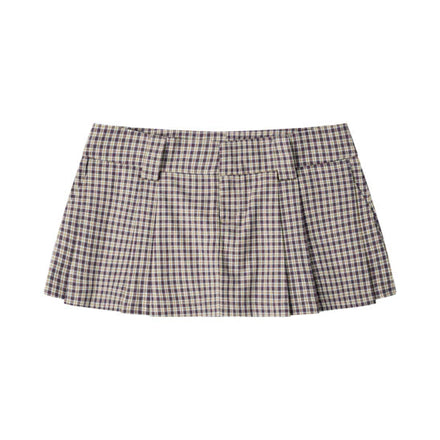 PP - Gingham Mini Skirt - Mauve Gingham