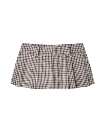 PUSHPUSH - Gingham Mini Skirt - Mauve Gingham