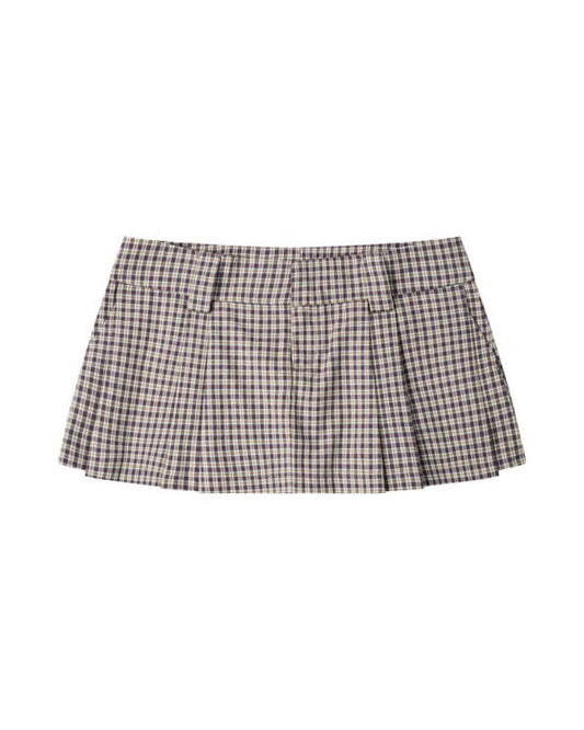 PP - Gingham Mini Skirt - Mauve Gingham