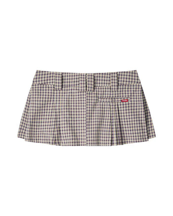 PUSHPUSH - Gingham Mini Skirt - Mauve Gingham