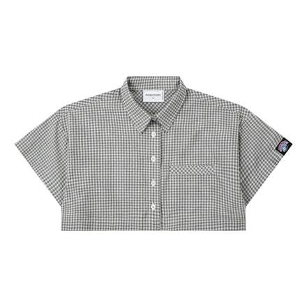 PP - Gingham Crop Shirt - Dusty Beige