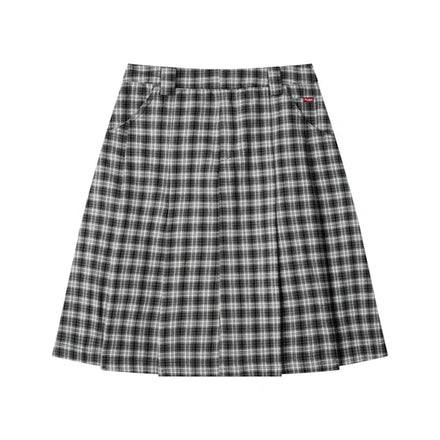 PP - Gingham Midi Skirt - Mono Gingham