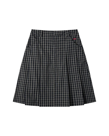 PUSHPUSH - Gingham Midi Skirt - Golden Noir