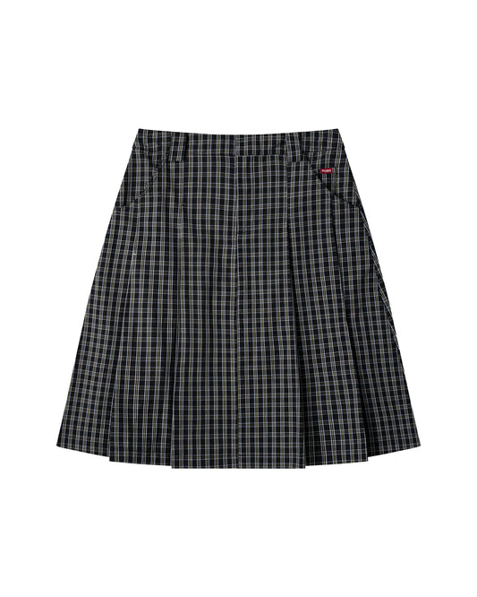 PP - Gingham Midi Skirt - Golden Noir